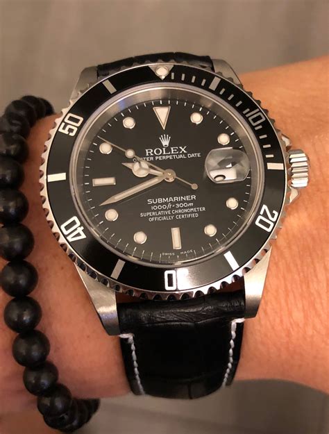 rolex watch black strap|rolex watch strap types.